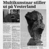 Press &raquo; Multikunstnar stiller ut på Vesterland